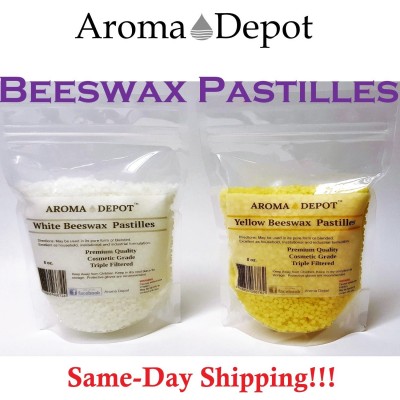 PURE 100% Natural BEESWAX Yellow White PASTILLES BEADS PELLETS Candles Chapstick   282098428744